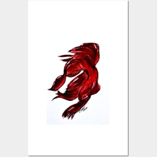 Art Doodle No. 36 Betta Fish Posters and Art